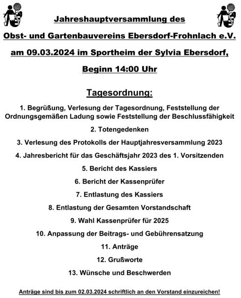 Tagesordnung